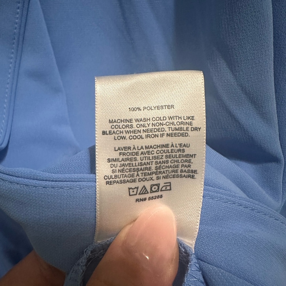 Express Collared Button Down Blouse. Wrinkle Resi… - image 3